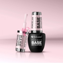 Rubber Base Porcelain Silcare, baza elastica pentru oja uv, 9 ml